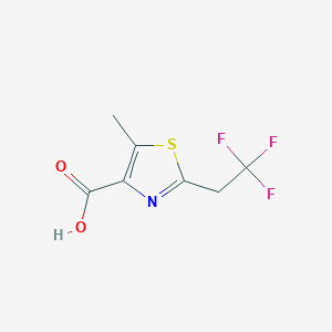 molecular formula C7H6F3NO2S B2798364 5-Methyl-2-(2,2,2-trifluoroethyl)thiazole-4-carboxylic acid CAS No. 1545708-74-4