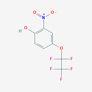 molecular formula C8H4F5NO4 B2798367 2-Nitro-4-(1,1,2,2,2-pentafluoroethoxy)phenol CAS No. 60702-03-6