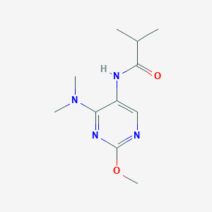 molecular formula C11H18N4O2 B2798370 N-(4-(dimethylamino)-2-methoxypyrimidin-5-yl)isobutyramide CAS No. 1797622-07-1