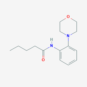 molecular formula C15H22N2O2 B2798380 N-(2-吗啉基苯基)戊酰胺 CAS No. 303151-46-4