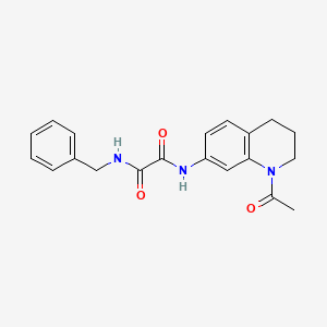 molecular formula C20H21N3O3 B2798385 N'-(1-acetyl-3,4-dihydro-2H-quinolin-7-yl)-N-benzyloxamide CAS No. 898439-44-6