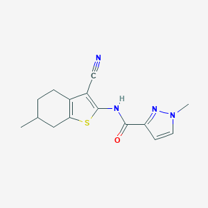 N-(3-cyano-6-methyl-4,5,6,7-tetrahydro-1-benzothiophen-2-yl)-1-methyl-1H-pyrazole-3-carboxamide