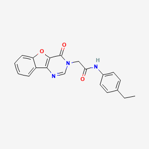 molecular formula C20H17N3O3 B2798400 N-(4-ethylphenyl)-2-(4-oxobenzofuro[3,2-d]pyrimidin-3(4H)-yl)acetamide CAS No. 850556-47-7