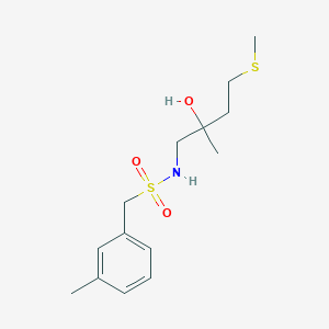 molecular formula C14H23NO3S2 B2798408 N-(2-羟基-2-甲基-4-(甲硫基)丁基)-1-(间甲苯基)甲磺酰胺 CAS No. 1396809-81-6