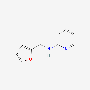 molecular formula C11H12N2O B2798414 N-[1-(呋喃-2-基)乙基]吡啶-2-胺 CAS No. 355833-74-8