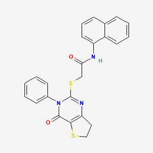 N-(naphthalen-1-yl)-2-((4-oxo-3-phenyl-3,4,6,7-tetrahydrothieno[3,2-d]pyrimidin-2-yl)thio)acetamide