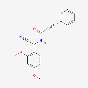N-[cyano(2,4-dimethoxyphenyl)methyl]-3-phenylprop-2-ynamide
