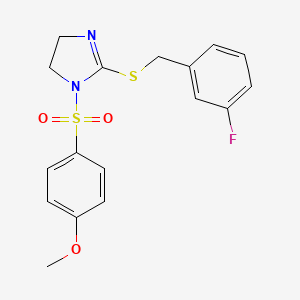 2-[(3-Fluorophenyl)methylsulfanyl]-1-(4-methoxyphenyl)sulfonyl-4,5-dihydroimidazole