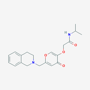 2-((6-((3,4-dihydroisoquinolin-2(1H)-yl)methyl)-4-oxo-4H-pyran-3-yl)oxy)-N-isopropylacetamide