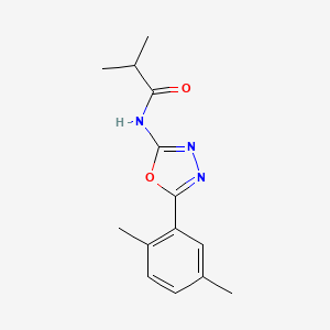 N-(5-(2,5-dimethylphenyl)-1,3,4-oxadiazol-2-yl)isobutyramide