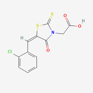 (E)-2-(5-(2-chlorobenzylidene)-4-oxo-2-thioxothiazolidin-3-yl)acetic acid