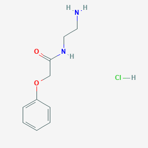 molecular formula C10H15ClN2O2 B2798488 N-(2-aminoethyl)-2-phenoxyacetamide hydrochloride CAS No. 53673-00-0