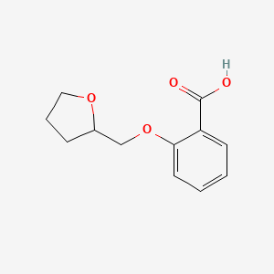 molecular formula C12H14O4 B2798489 2-(Tetrahydro-furan-2-ylmethoxy)-benzoic acid CAS No. 877977-31-6