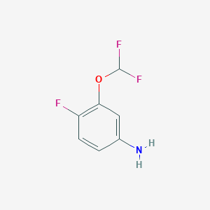 molecular formula C7H6F3NO B2798493 3-(Difluoromethoxy)-4-fluoroaniline CAS No. 1214333-37-5; 83190-01-6