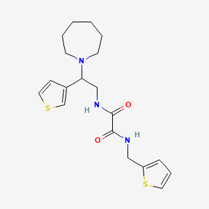N1-(2-(azepan-1-yl)-2-(thiophen-3-yl)ethyl)-N2-(thiophen-2-ylmethyl)oxalamide