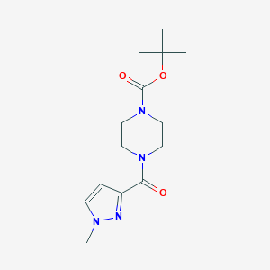 TERT-BUTYL 4-[(1-METHYL-1H-PYRAZOL-3-YL)CARBONYL]TETRAHYDRO-1(2H)-PYRAZINECARBOXYLATE