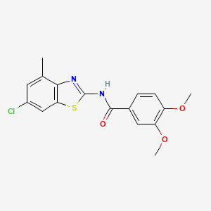 molecular formula C17H15ClN2O3S B2798525 N-(6-chloro-4-methyl-1,3-benzothiazol-2-yl)-3,4-dimethoxybenzamide CAS No. 912764-05-7