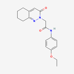 molecular formula C18H21N3O3 B2798529 N-(4-ethoxyphenyl)-2-(3-oxo-5,6,7,8-tetrahydrocinnolin-2(3H)-yl)acetamide CAS No. 932972-03-7