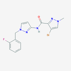 4-bromo-N-[1-(2-fluorobenzyl)-1H-pyrazol-3-yl]-1-methyl-1H-pyrazole-3-carboxamide