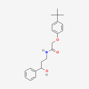 2-(4-(tert-butyl)phenoxy)-N-(3-hydroxy-3-phenylpropyl)acetamide