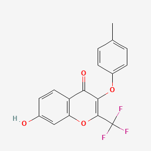 7-Hydroxy-3-(4-methylphenoxy)-2-(trifluoromethyl)chromen-4-one