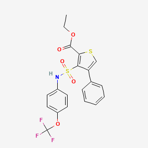 Ethyl 4-phenyl-3-{[4-(trifluoromethoxy)phenyl]sulfamoyl}thiophene-2-carboxylate