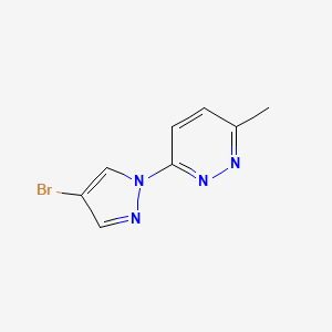 molecular formula C8H7BrN4 B2798554 3-(4-Bromopyrazol-1-yl)-6-methylpyridazine CAS No. 1249235-98-0