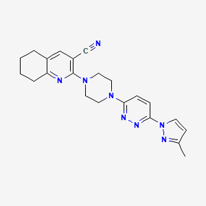 2-[4-[6-(3-Methylpyrazol-1-yl)pyridazin-3-yl]piperazin-1-yl]-5,6,7,8-tetrahydroquinoline-3-carbonitrile