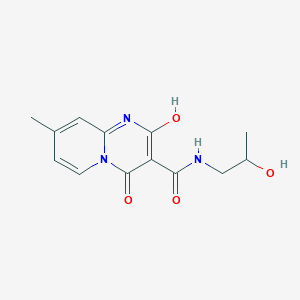 molecular formula C13H15N3O4 B2798563 2-hydroxy-N-(2-hydroxypropyl)-8-methyl-4-oxo-4H-pyrido[1,2-a]pyrimidine-3-carboxamide CAS No. 886896-16-8