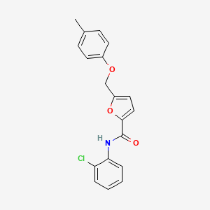 molecular formula C19H16ClNO3 B2798570 N-(2-chlorophenyl)-5-[(4-methylphenoxy)methyl]furan-2-carboxamide CAS No. 890614-74-1