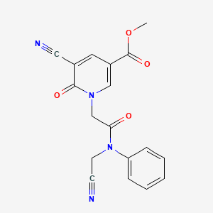 methyl 5-cyano-1-[2-[N-(cyanomethyl)anilino]-2-oxoethyl]-6-oxopyridine-3-carboxylate