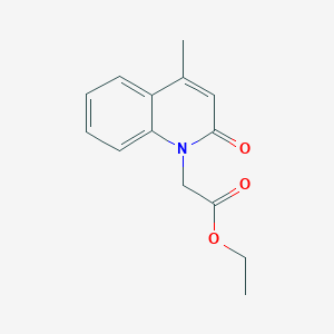 molecular formula C14H15NO3 B2798578 乙酸2-[4-甲基-2-氧代-1(2H)-喹啉基]酯 CAS No. 103368-18-9