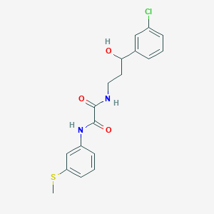 molecular formula C18H19ClN2O3S B2798579 N1-(3-(3-氯苯基)-3-羟基丙基)-N2-(3-(甲硫基)苯基)草酰胺 CAS No. 2034539-83-6