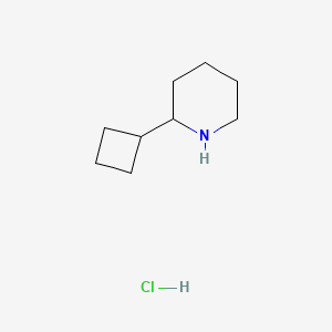 molecular formula C9H18ClN B2798582 2-Cyclobutylpiperidine hydrochloride CAS No. 1889294-03-4
