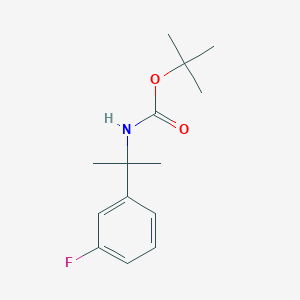 molecular formula C14H20FNO2 B2798596 叔丁基2-(3-氟苯基)丙-2-基氨甲酸酯 CAS No. 689232-63-1