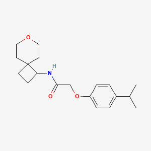 molecular formula C19H27NO3 B2798597 2-(4-isopropylphenoxy)-N-(7-oxaspiro[3.5]nonan-1-yl)acetamide CAS No. 2309537-08-2