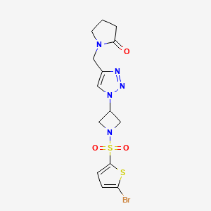 1-((1-(1-((5-bromothiophen-2-yl)sulfonyl)azetidin-3-yl)-1H-1,2,3-triazol-4-yl)methyl)pyrrolidin-2-one