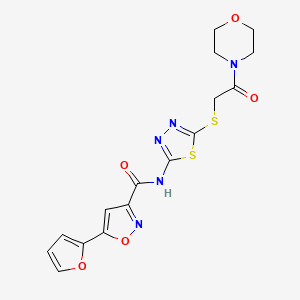 5-(furan-2-yl)-N-(5-((2-morpholino-2-oxoethyl)thio)-1,3,4-thiadiazol-2-yl)isoxazole-3-carboxamide