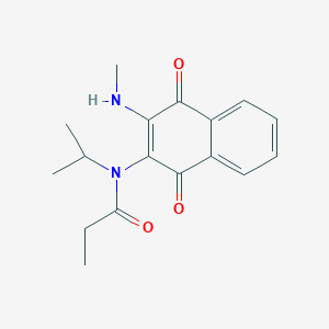 N-isopropyl-N-[3-(methylamino)-1,4-dioxo-1,4-dihydro-2-naphthalenyl]propanamide