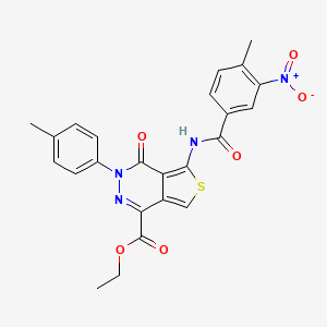 Ethyl 5-(4-methyl-3-nitrobenzamido)-4-oxo-3-(p-tolyl)-3,4-dihydrothieno[3,4-d]pyridazine-1-carboxylate