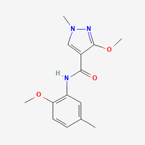 3-methoxy-N-(2-methoxy-5-methylphenyl)-1-methyl-1H-pyrazole-4-carboxamide