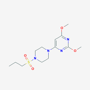 2,4-Dimethoxy-6-(4-(propylsulfonyl)piperazin-1-yl)pyrimidine