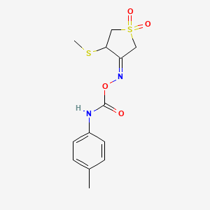 [(3Z)-4-(methylsulfanyl)-1,1-dioxo-1lambda6-thiolan-3-ylidene]amino N-(4-methylphenyl)carbamate