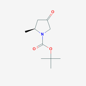 molecular formula C10H17NO3 B2798632 (S)-叔丁基-2-甲基-4-氧代吡咯啉-1-甲酸酯 CAS No. 1374673-93-4