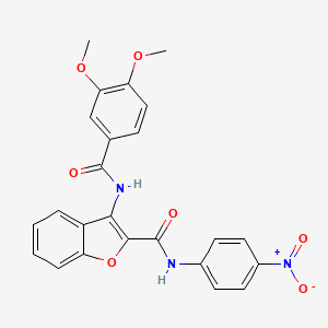 3-(3,4-dimethoxybenzamido)-N-(4-nitrophenyl)benzofuran-2-carboxamide