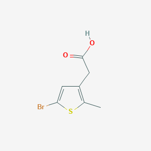 molecular formula C7H7BrO2S B2798637 2-(5-Bromo-2-methylthiophen-3-yl)acetic acid CAS No. 1536868-96-8