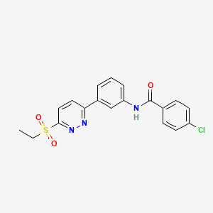 4-chloro-N-(3-(6-(ethylsulfonyl)pyridazin-3-yl)phenyl)benzamide