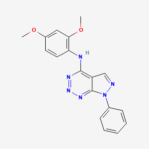 molecular formula C18H16N6O2 B2798649 N-(2,4-dimethoxyphenyl)-7-phenyl-7H-pyrazolo[3,4-d][1,2,3]triazin-4-amine CAS No. 1226457-10-8