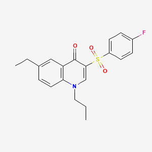 6-ethyl-3-((4-fluorophenyl)sulfonyl)-1-propylquinolin-4(1H)-one