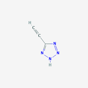 molecular formula C3H2N4 B2798658 5-Ethynyl-1H-tetrazole CAS No. 237736-02-6